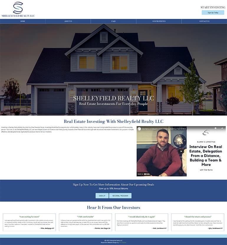 Shelleyfield Realty | VRTX Digital Website Portfolio